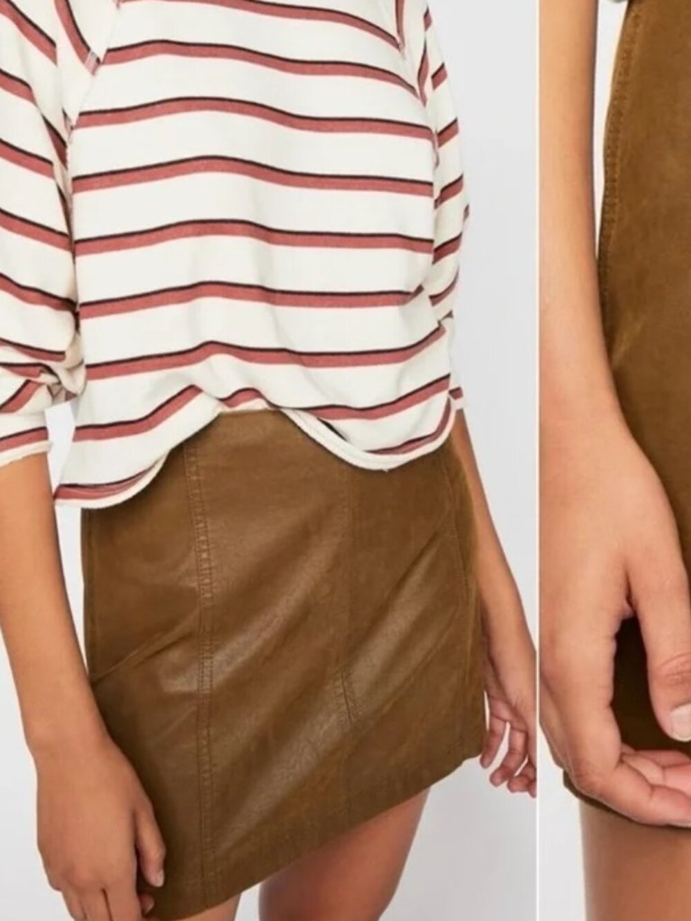 Free People Modern Femme Vegan Suede Skirt Size 2